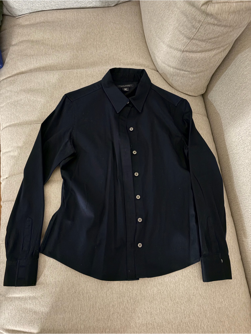 Banana Republic Black Women's Button-Down Shirt